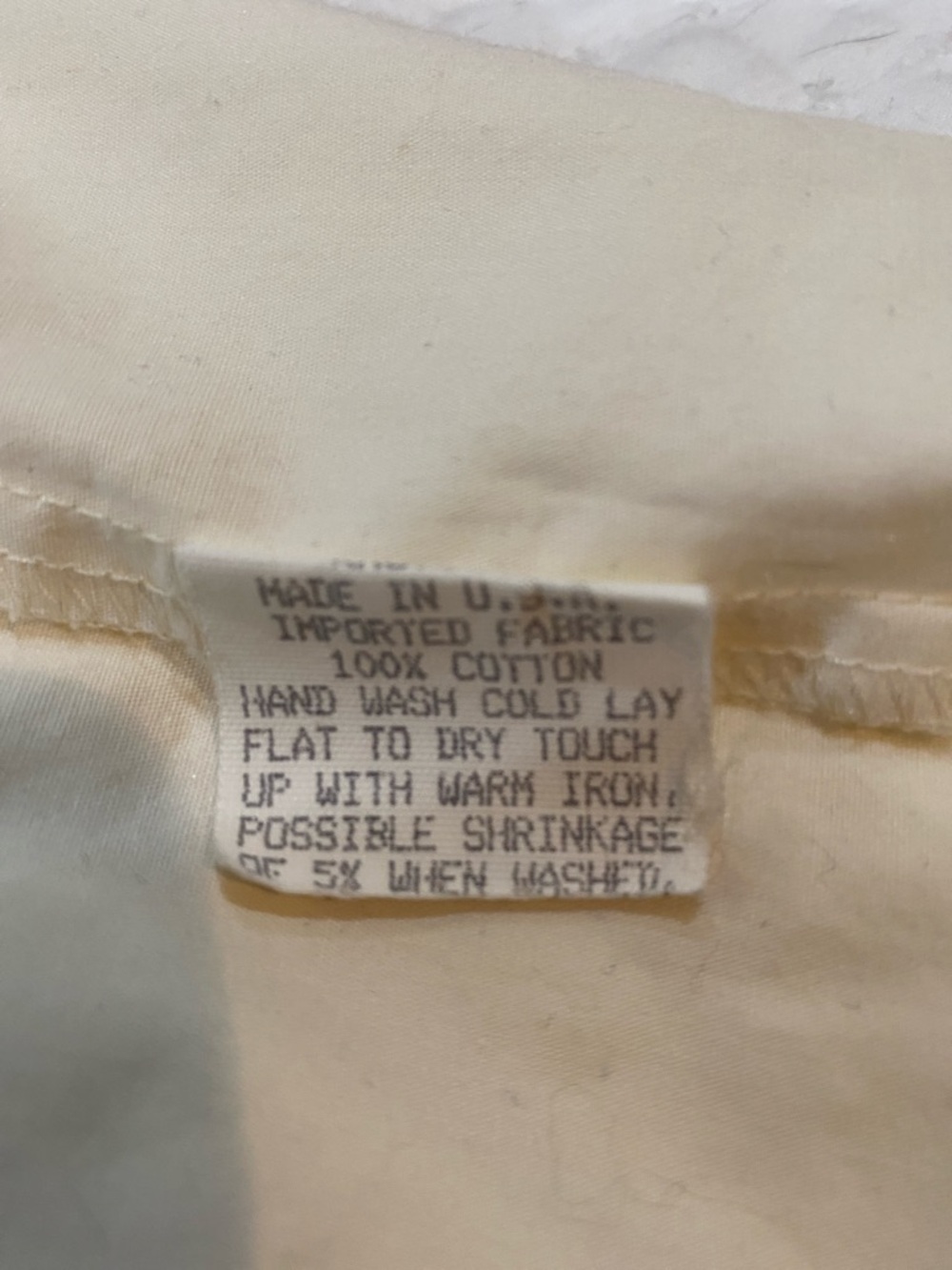 Karen Kane 100% Cotton Cream Button-Down Blouse USA Made - Picture 5 of 5